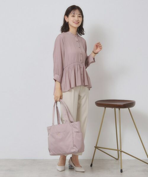 ITS'DEMO / イッツデモ シャツ・ブラウス | 【手洗い可】サテンペプラムブラウス | 詳細13