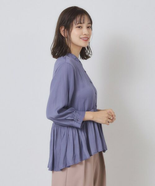 ITS'DEMO / イッツデモ シャツ・ブラウス | 【手洗い可】サテンペプラムブラウス | 詳細15