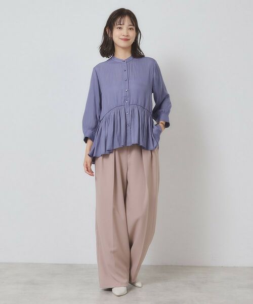 ITS'DEMO / イッツデモ シャツ・ブラウス | 【手洗い可】サテンペプラムブラウス | 詳細16