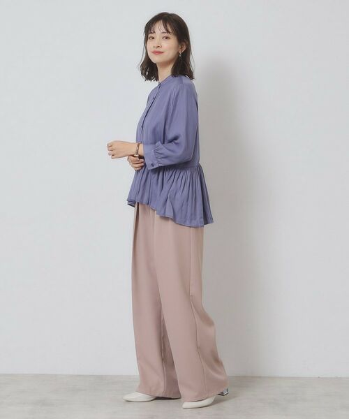 ITS'DEMO / イッツデモ シャツ・ブラウス | 【手洗い可】サテンペプラムブラウス | 詳細17