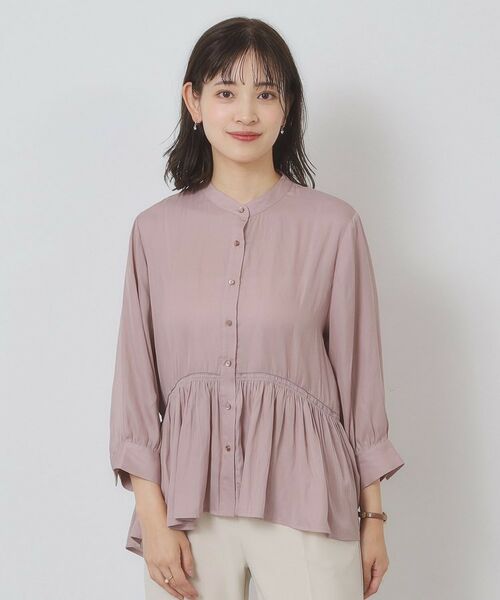ITS'DEMO / イッツデモ シャツ・ブラウス | 【手洗い可】サテンペプラムブラウス | 詳細19