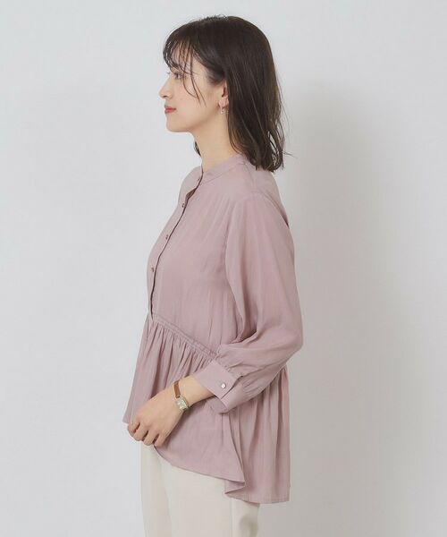 ITS'DEMO / イッツデモ シャツ・ブラウス | 【手洗い可】サテンペプラムブラウス | 詳細20