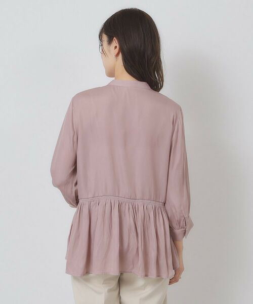 ITS'DEMO / イッツデモ シャツ・ブラウス | 【手洗い可】サテンペプラムブラウス | 詳細21