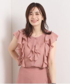 ITS'DEMO / イッツデモ シャツ・ブラウス | 【手洗い可／セットアップ可】シアーフリルブラウス