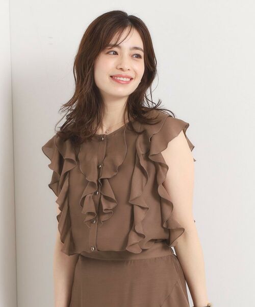 ITS'DEMO / イッツデモ シャツ・ブラウス | 【手洗い可／セットアップ可】シアーフリルブラウス | 詳細11