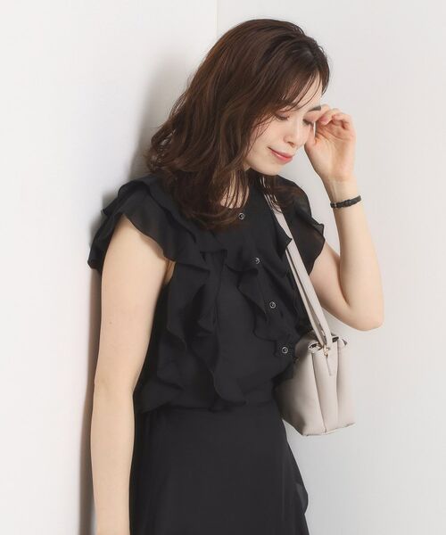 ITS'DEMO / イッツデモ シャツ・ブラウス | 【手洗い可／セットアップ可】シアーフリルブラウス | 詳細4