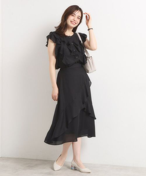 ITS'DEMO / イッツデモ シャツ・ブラウス | 【手洗い可／セットアップ可】シアーフリルブラウス | 詳細5