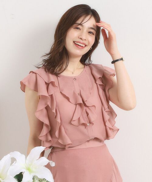 ITS'DEMO / イッツデモ シャツ・ブラウス | 【手洗い可／セットアップ可】シアーフリルブラウス | 詳細7