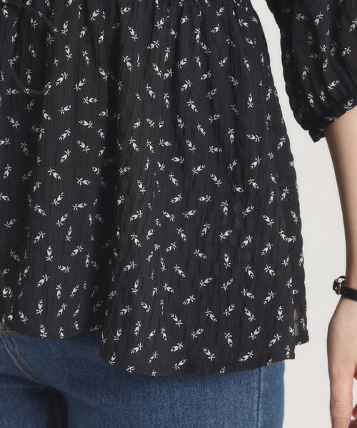 ITS'DEMO / イッツデモ シャツ・ブラウス | 【手洗い可】花柄シャーリング前開きブラウス | 詳細20