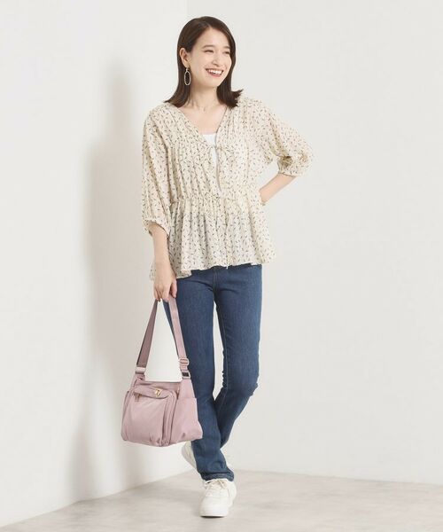 ITS'DEMO / イッツデモ シャツ・ブラウス | 【手洗い可】花柄シャーリング前開きブラウス | 詳細9