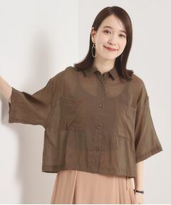 ITS'DEMO / イッツデモ シャツ・ブラウス | 【手洗い可】シアー短丈シャツ