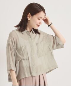 ITS'DEMO / イッツデモ シャツ・ブラウス | 【手洗い可】シアー短丈シャツ