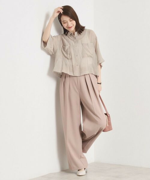 ITS'DEMO / イッツデモ シャツ・ブラウス | 【手洗い可】シアー短丈シャツ | 詳細11