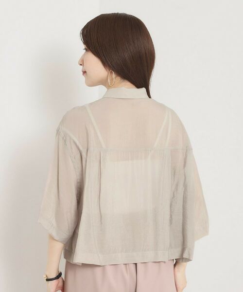 ITS'DEMO / イッツデモ シャツ・ブラウス | 【手洗い可】シアー短丈シャツ | 詳細15