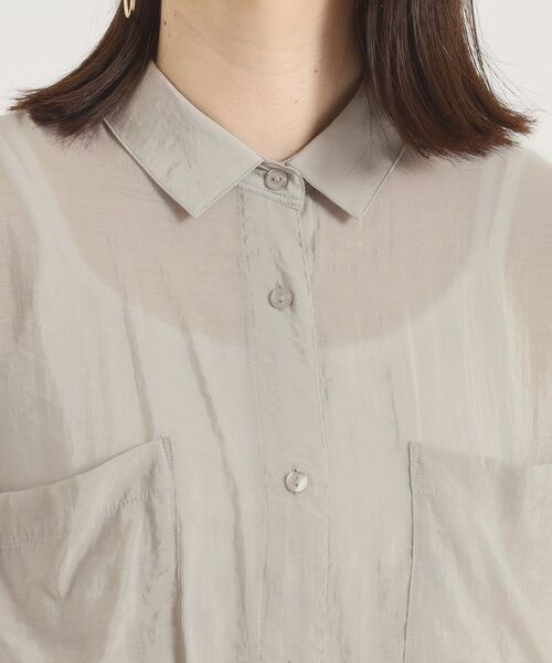 ITS'DEMO / イッツデモ シャツ・ブラウス | 【手洗い可】シアー短丈シャツ | 詳細16