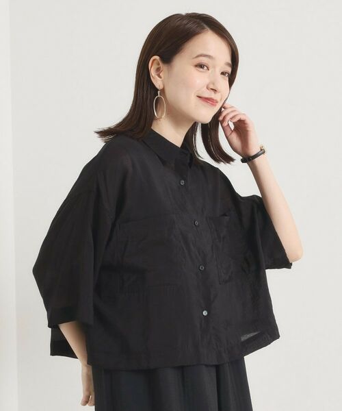 ITS'DEMO / イッツデモ シャツ・ブラウス | 【手洗い可】シアー短丈シャツ | 詳細2