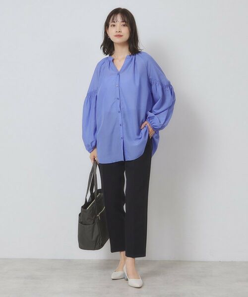 ITS'DEMO / イッツデモ シャツ・ブラウス | 【手洗い可】シアーボリューム袖ブラウス | 詳細12