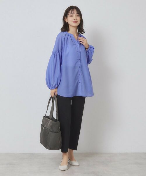 ITS'DEMO / イッツデモ シャツ・ブラウス | 【手洗い可】シアーボリューム袖ブラウス | 詳細13