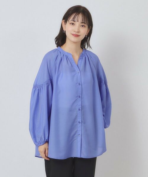 ITS'DEMO / イッツデモ シャツ・ブラウス | 【手洗い可】シアーボリューム袖ブラウス | 詳細15