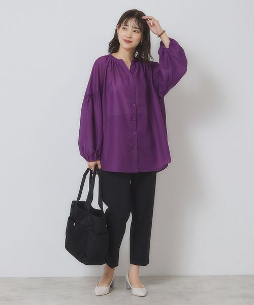 ITS'DEMO / イッツデモ シャツ・ブラウス | 【手洗い可】シアーボリューム袖ブラウス | 詳細8