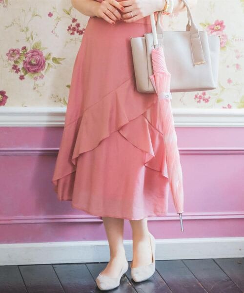 ITS'DEMO / イッツデモ スカート | 【手洗い可／セットアップ可】シアーフリルスカート | 詳細1