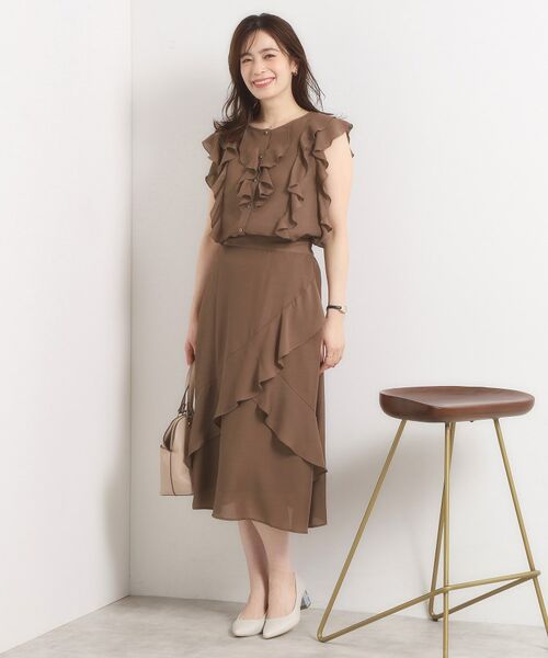 ITS'DEMO / イッツデモ スカート | 【手洗い可／セットアップ可】シアーフリルスカート | 詳細12