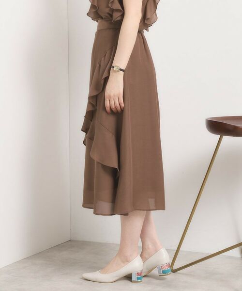 ITS'DEMO / イッツデモ スカート | 【手洗い可／セットアップ可】シアーフリルスカート | 詳細16