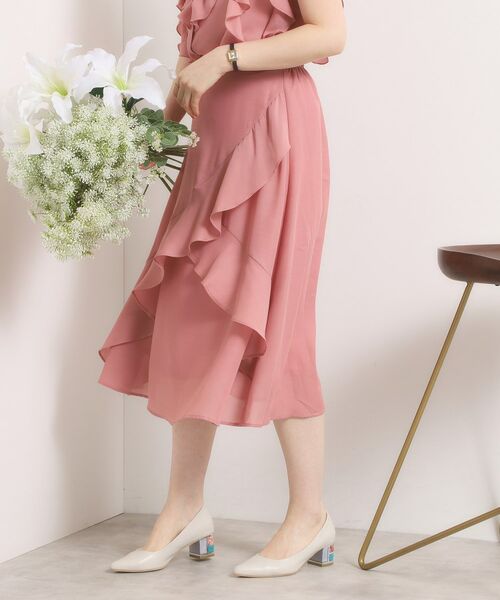 ITS'DEMO / イッツデモ スカート | 【手洗い可／セットアップ可】シアーフリルスカート | 詳細7