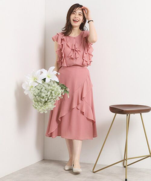 ITS'DEMO / イッツデモ スカート | 【手洗い可／セットアップ可】シアーフリルスカート | 詳細8