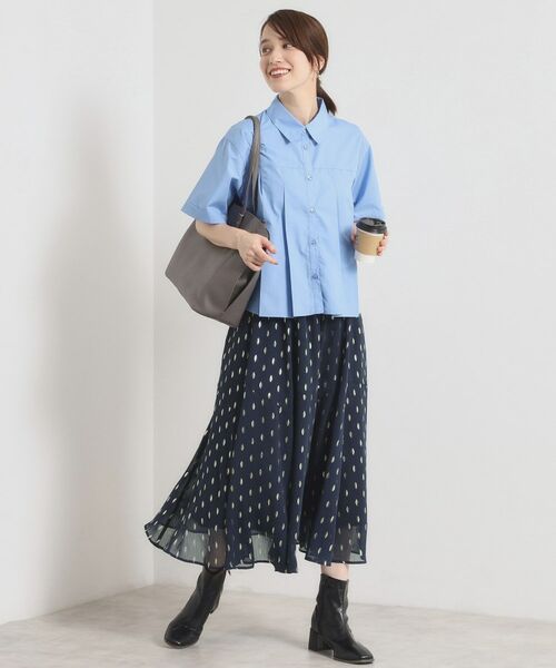 ITS'DEMO / イッツデモ スカート | 【手洗い可／ウエストゴム】箔プリントフレアスカート | 詳細10