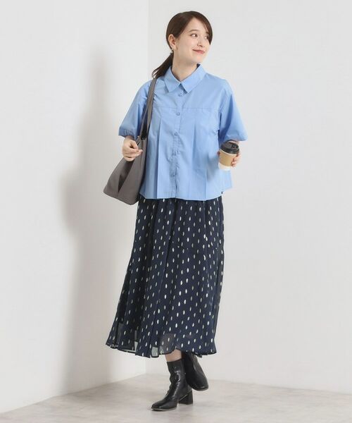 ITS'DEMO / イッツデモ スカート | 【手洗い可／ウエストゴム】箔プリントフレアスカート | 詳細11