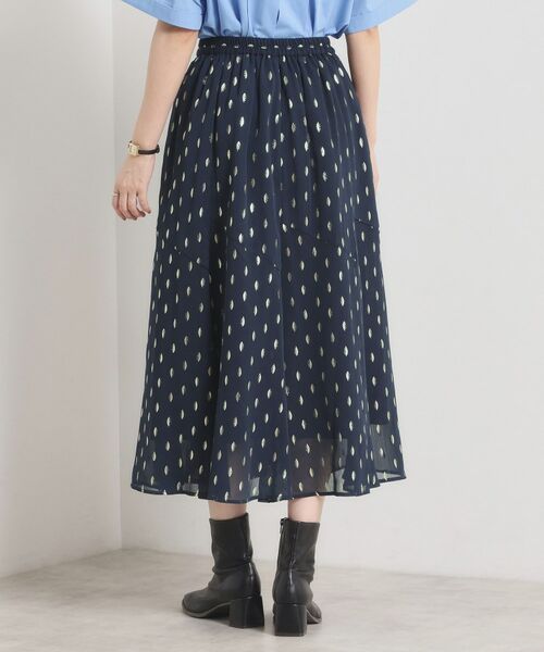 ITS'DEMO / イッツデモ スカート | 【手洗い可／ウエストゴム】箔プリントフレアスカート | 詳細15