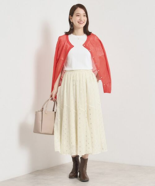 ITS'DEMO / イッツデモ スカート | 【手洗い可／ウエストゴム】箔プリントフレアスカート | 詳細2