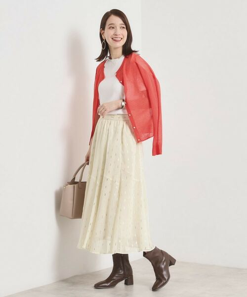 ITS'DEMO / イッツデモ スカート | 【手洗い可／ウエストゴム】箔プリントフレアスカート | 詳細3