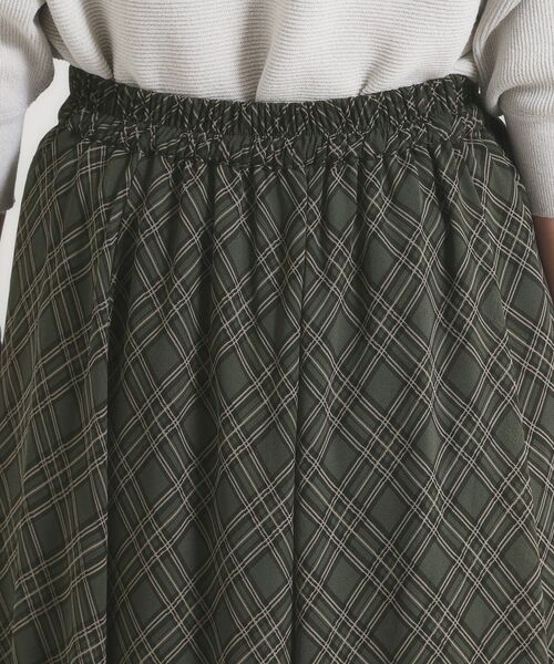 ITS'DEMO / イッツデモ ロング・マキシ丈スカート | 【手洗い可／ウエストゴム】シアーチェックフレアスカート | 詳細17