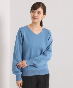 ITS'DEMO / イッツデモ ニット・セーター | 【縮みに強い／洗濯機OK】Vネックニットプルオーバー
