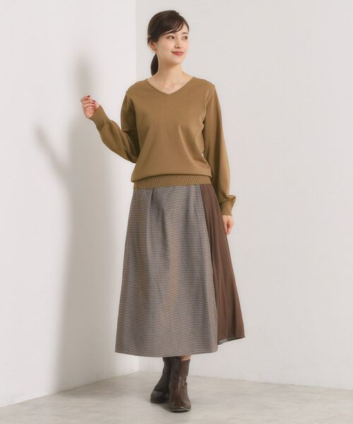 ITS'DEMO / イッツデモ ニット・セーター | 【縮みに強い／洗濯機OK】Vネックニットプルオーバー | 詳細13