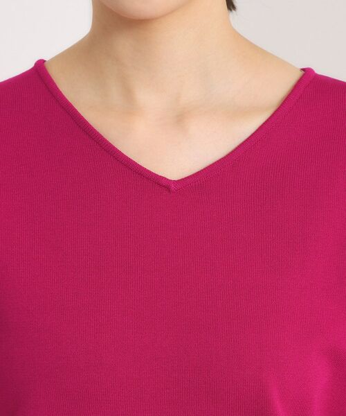 ITS'DEMO / イッツデモ ニット・セーター | 【縮みに強い／洗濯機OK】Vネックニットプルオーバー | 詳細26