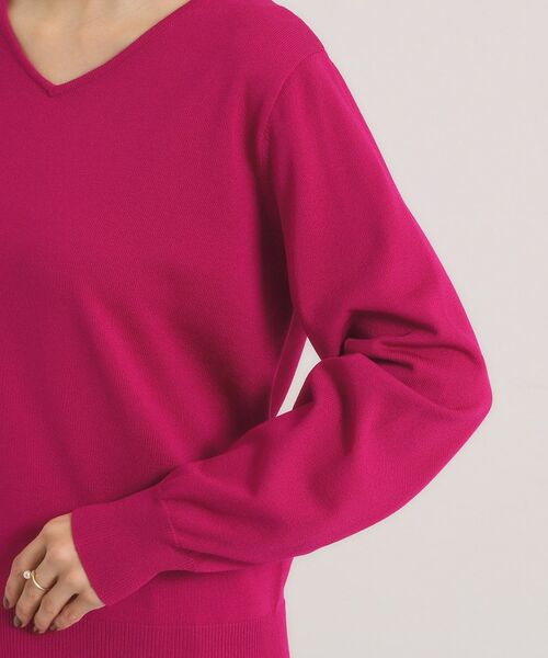ITS'DEMO / イッツデモ ニット・セーター | 【縮みに強い／洗濯機OK】Vネックニットプルオーバー | 詳細27