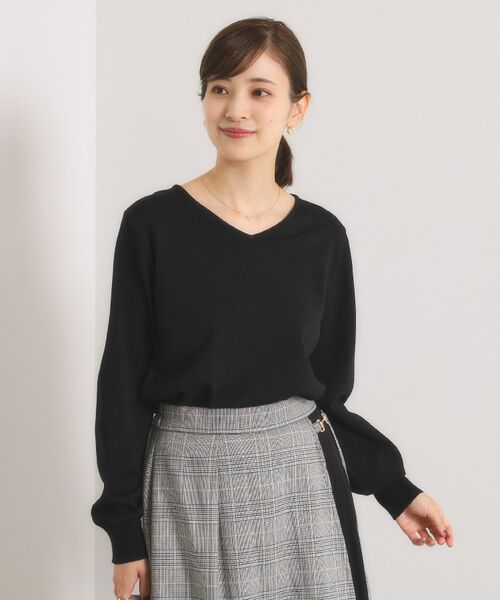 ITS'DEMO / イッツデモ ニット・セーター | 【縮みに強い／洗濯機OK】Vネックニットプルオーバー | 詳細7