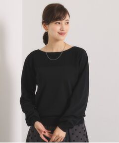 ITS'DEMO / イッツデモ ニット・セーター | 【縮みに強い／洗濯機OK】編地切替ニットプルオーバー