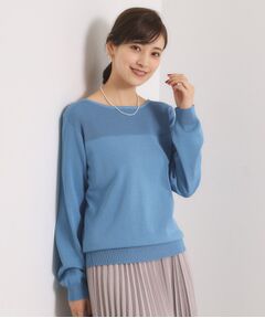 ITS'DEMO / イッツデモ ニット・セーター | 【縮みに強い／洗濯機OK】編地切替ニットプルオーバー