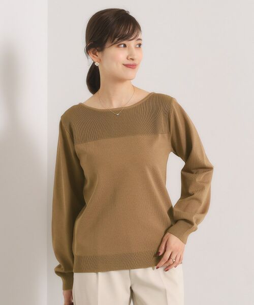 ITS'DEMO / イッツデモ ニット・セーター | 【縮みに強い／洗濯機OK】編地切替ニットプルオーバー | 詳細11