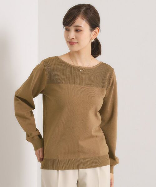 ITS'DEMO / イッツデモ ニット・セーター | 【縮みに強い／洗濯機OK】編地切替ニットプルオーバー | 詳細12