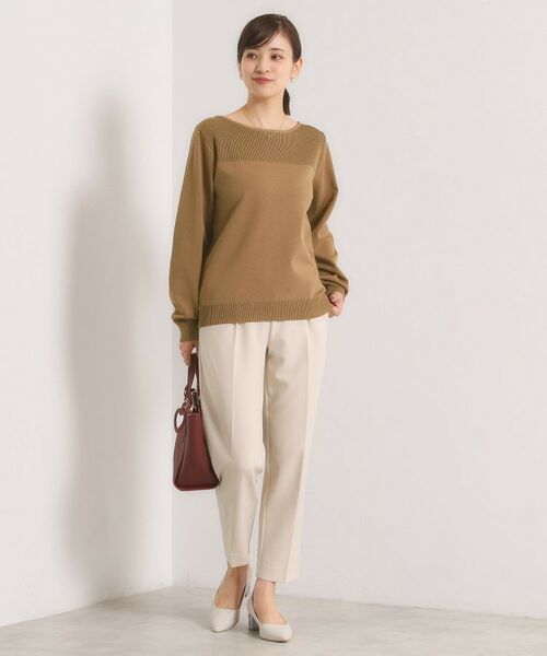 ITS'DEMO / イッツデモ ニット・セーター | 【縮みに強い／洗濯機OK】編地切替ニットプルオーバー | 詳細13