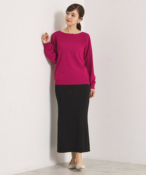 ITS'DEMO / イッツデモ ニット・セーター | 【縮みに強い／洗濯機OK】編地切替ニットプルオーバー | 詳細17
