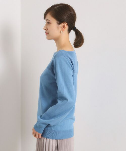 ITS'DEMO / イッツデモ ニット・セーター | 【縮みに強い／洗濯機OK】編地切替ニットプルオーバー | 詳細24