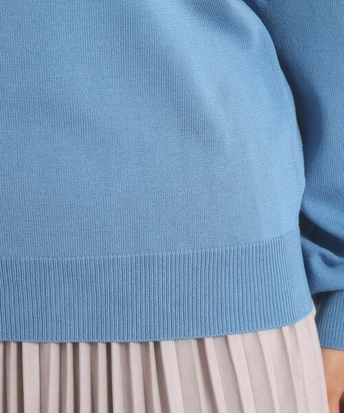 ITS'DEMO / イッツデモ ニット・セーター | 【縮みに強い／洗濯機OK】編地切替ニットプルオーバー | 詳細28