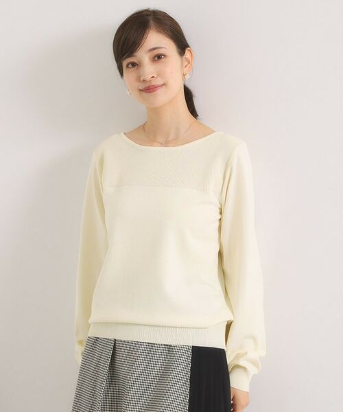 ITS'DEMO / イッツデモ ニット・セーター | 【縮みに強い／洗濯機OK】編地切替ニットプルオーバー | 詳細3