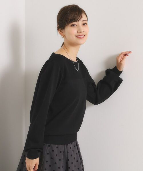 ITS'DEMO / イッツデモ ニット・セーター | 【縮みに強い／洗濯機OK】編地切替ニットプルオーバー | 詳細7